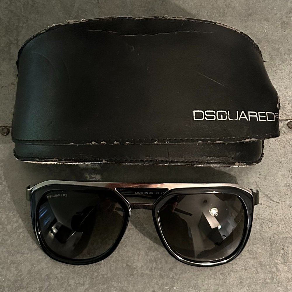 Dsquared2 Black and Silver Sunglasses